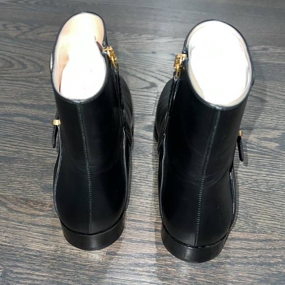 Gucci Calf Leather GG Enamel Logo Ankle Boot-Authentic-NIB - Picture 3 of 12